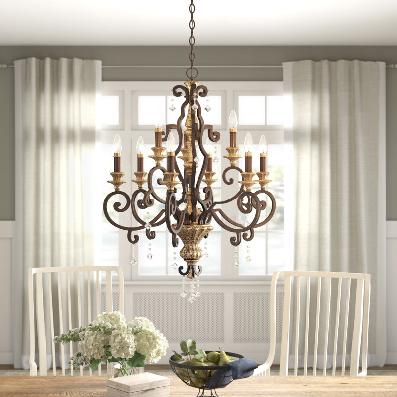 Kelly Clarkson Home Dorine 9-Light Candle Style Classic Kelly Clarkson Home Dorine 9-Light Candle Style Classic